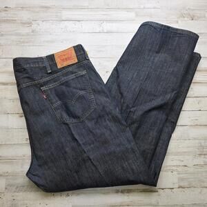 Levis 569 Loose Straight Mens Jeans Dark Wash Denim 44x32 Relaxed